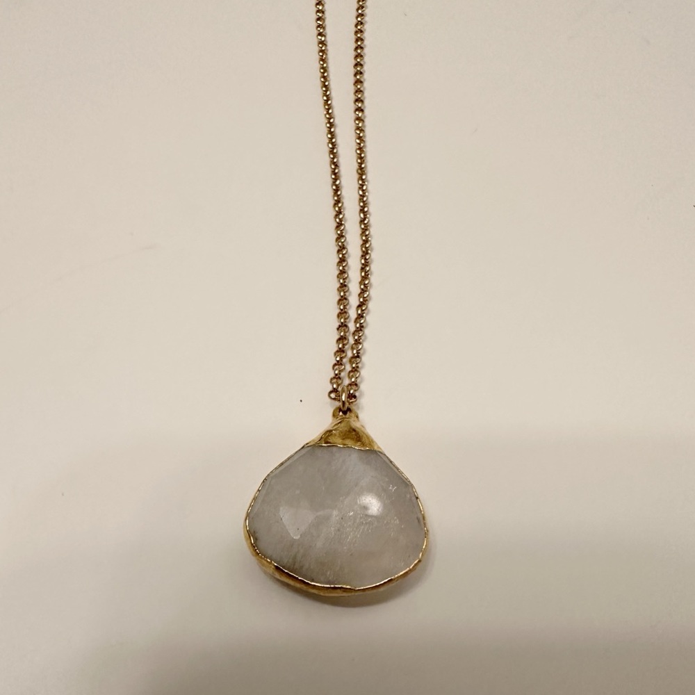 MOONSTONE DROP‎ PENDANT NECKLACE - Picture 4 of 5